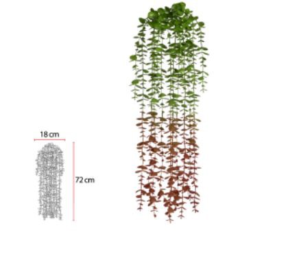 Folhagem Artificial Eucalipto Pendurar Verde Outono 80cm