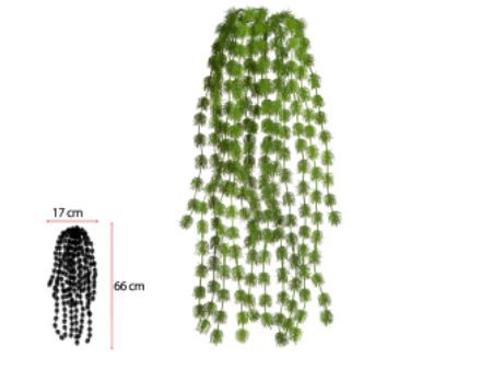 Folhagem Artificial Grass Pendurar Verde 70cm