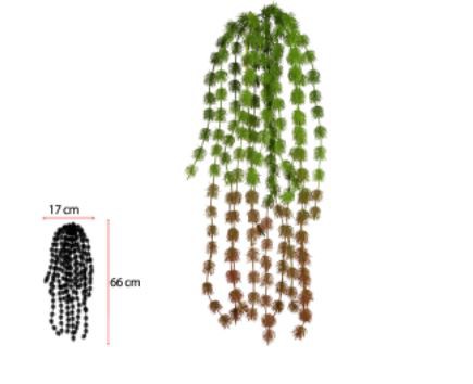 Folhagem Artificial Grass Pendurar Verde Outono 70cm