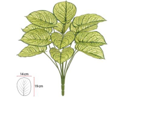 Planta Árvore Artificial Brunnera Real Toque Verde 45cm