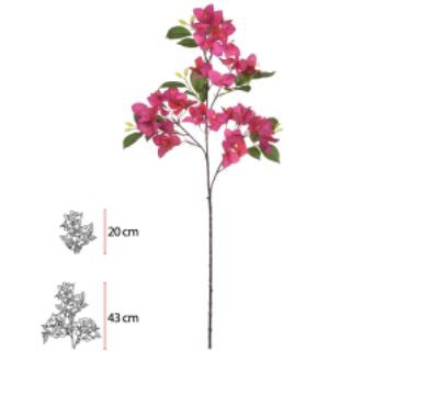 Haste Flor Artificial Bougainville X42 Rosa 78cm