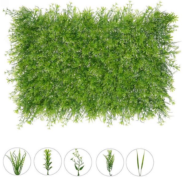 Folhagem Artificial Placa Pastico X 468 verde 40x60cm