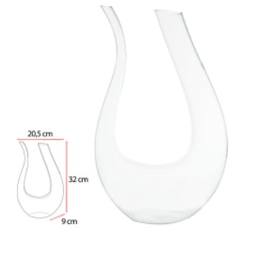 Decanter Design Transparente 32cm