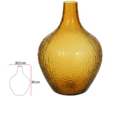 Vaso Decorativo Vidro Ambar 30cm