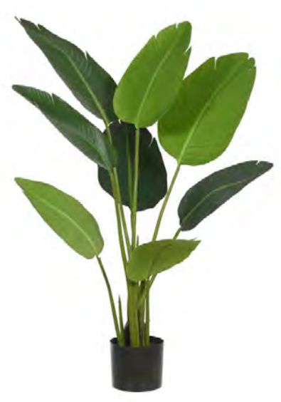 Planta Árvore Artificial Bananeira de Jardim Real Toque X8 Verde 1,2m