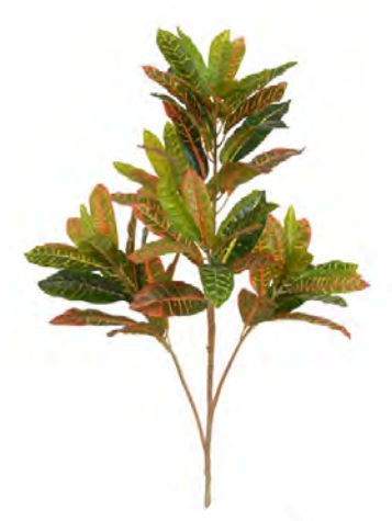 Planta Árvore Artificial Cróton Real Toque X75 Verde 75cm