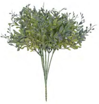 Folhagem Artificial Pick Folha Verde C/Powder 25cm com 6 Hastes