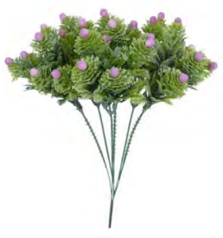 Folhagem Artificial Pick Frutinha C/Print X5 Beauty 24cm com 6 Hastes