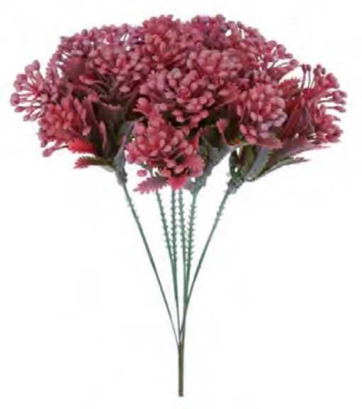 Folhagem Artificial Pick Grass C/Print Plt.X5 Vermelho 25cm com 6 Hastes