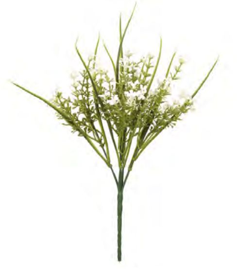 Folhagem Artificial Mini Flor X35 Branco 30cm
