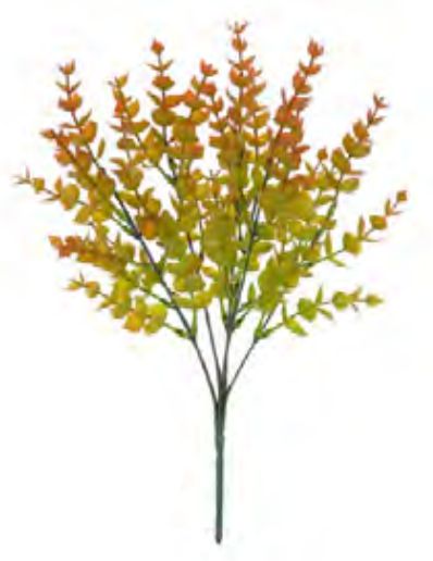 Folhagem Artificial Eucalipto X35 C/Print Verde Outono 35cm