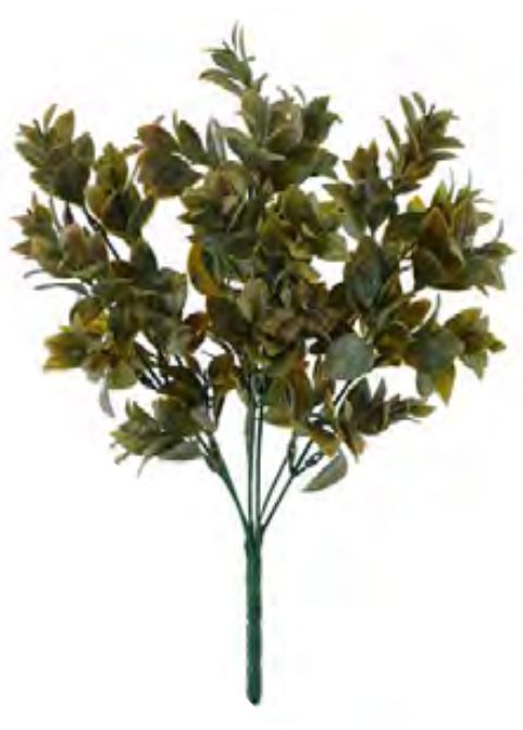 Folhagem Artificial Folha Real Toque X35 Verde Outono 34cm