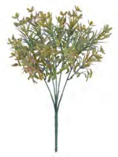 Folhagem Artificial Podocarpus C/Powder X15 Verde Outono 30cm