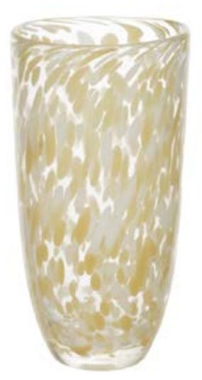 Vaso Decorativo Vidro Bege 30cm