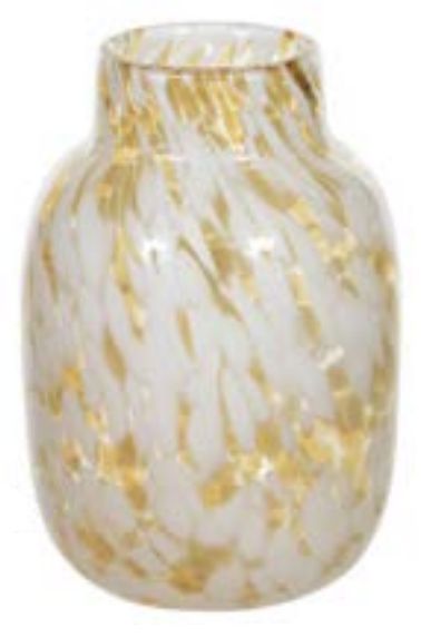 Vaso Decorativo Vidro Bege 20cm