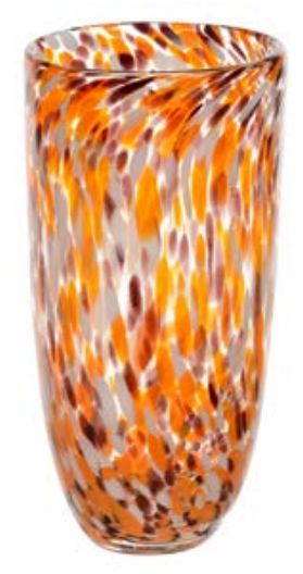 Vaso Decorativo Vidro Laranja 30cm