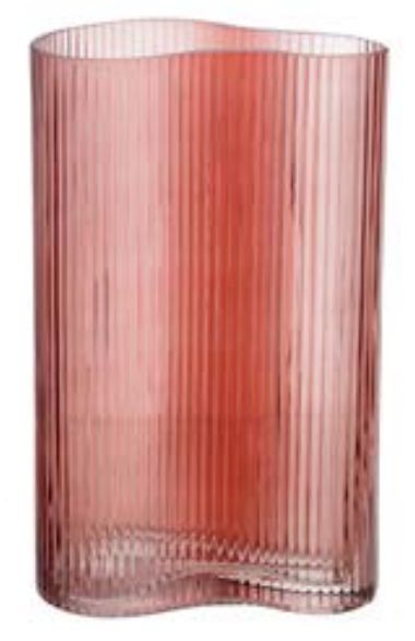Vaso Decorativo Vidro Salmão 27cm