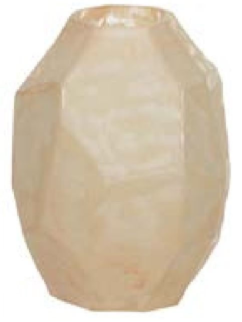 Vaso Decorativo Vidro Bege 21,5cm