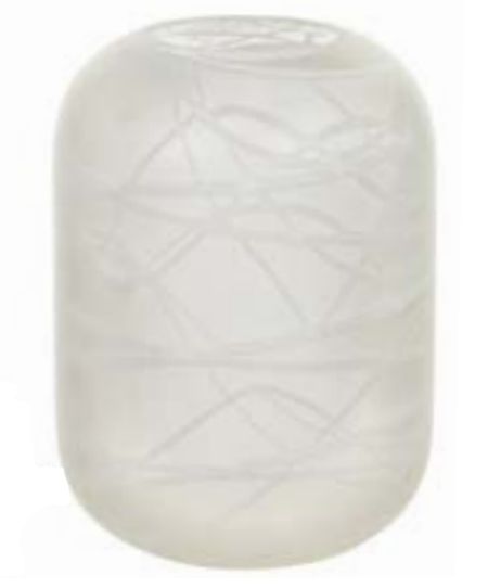 Vaso Decorativo Vidro Branco 22cm