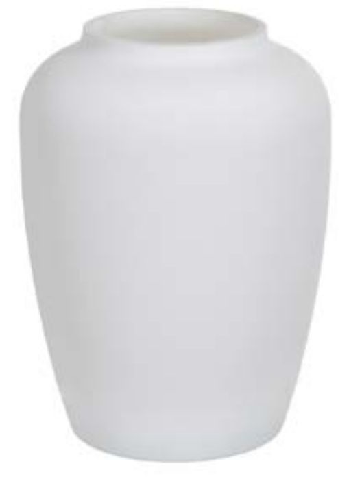 Vaso Decorativo Vidro Branco 25cm