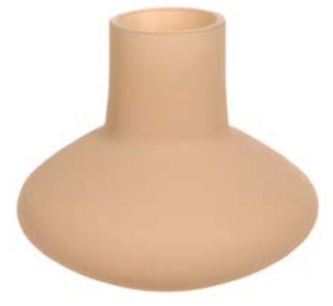Vaso Decorativo Vidro Bege 19cm