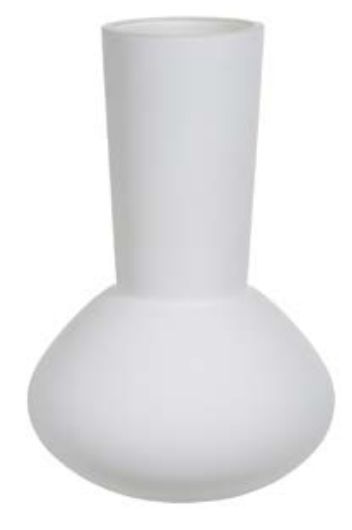 Vaso Decorativo Vidro Branco 30cm