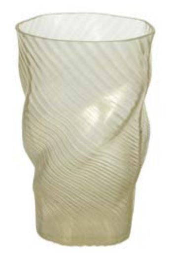 Vaso Decorativo Vidro Bege 30cm