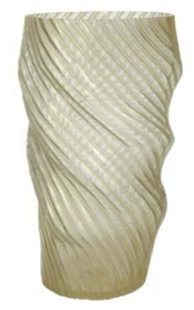 Vaso Decorativo Vidro Bege 43cm