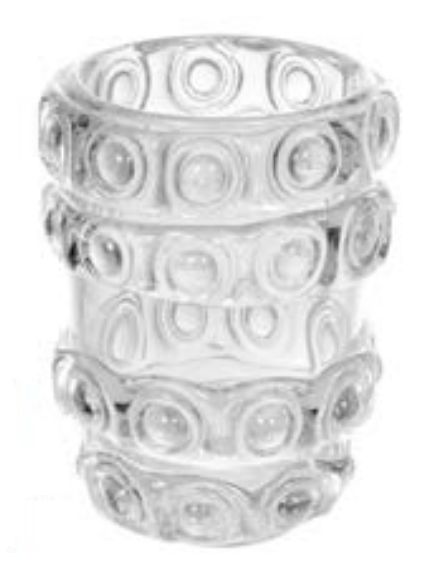 Vaso Decorativo Vidro Transparente 23,5cm