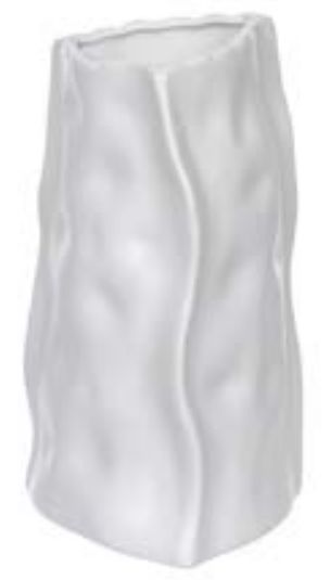 Vaso Decorativo Cerâmica Branco 25cm