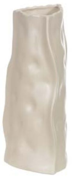 Vaso Decorativo Cerâmica Bege 35cm