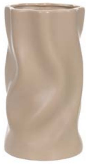 Vaso Decorativo Cerâmica Bege 27,5cm