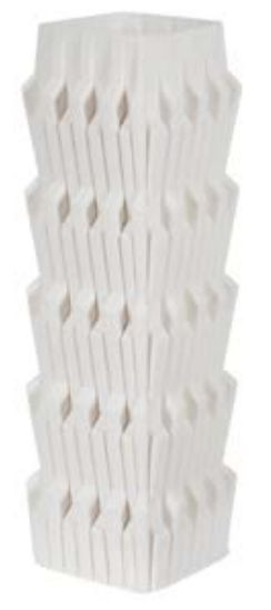 Vaso Decorativo Cerâmica Branco 42cm