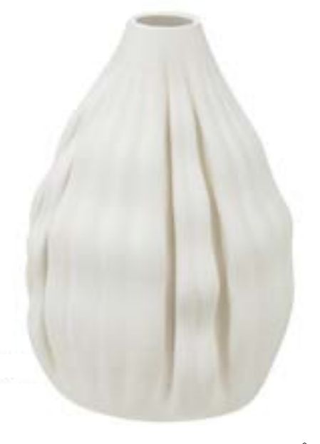 Vaso Decorativo Cerâmica Branco 16,3cm