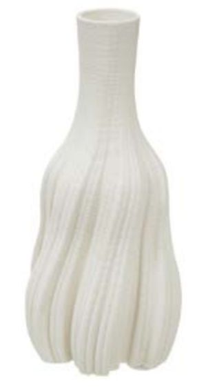 Vaso Decorativo Cerâmica Branco 34,5cm