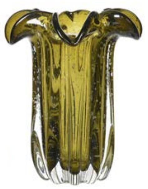 Vaso Decorativo Vidro Verde 21cm