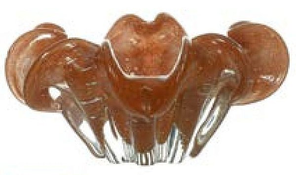 Vaso Decorativo Vidro Marrom 10cm