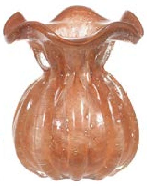 Vaso Decorativo Vidro Marrom 13cm
