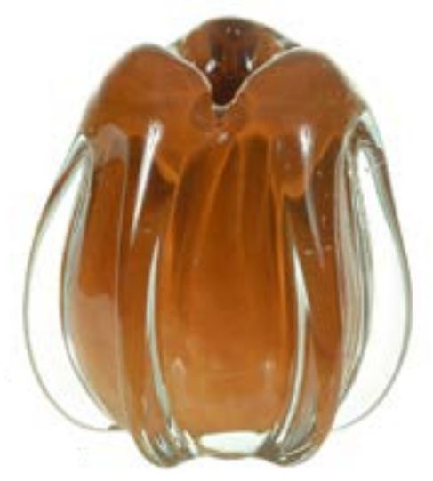 Vaso Decorativo Vidro Marrom 16cm
