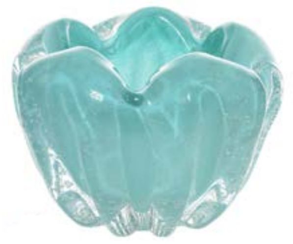 Vaso Decorativo Vidro Azul Sólido Claro 11,5cm