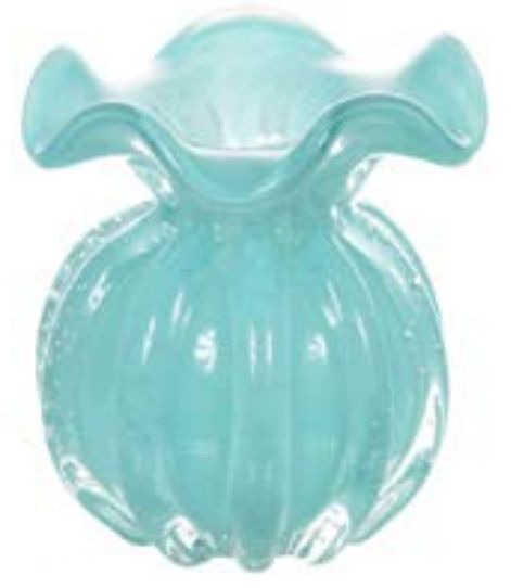 Vaso Decorativo Vidro Azul Sólido Claro 13cm