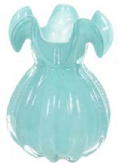 Vaso Decorativo Vidro Azul Sólido Claro 17cm