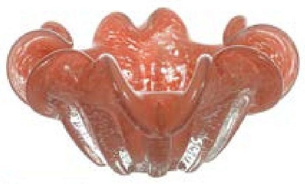 Vaso Decorativo Vidro Laranja Sólido 10cm