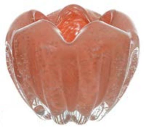 Vaso Decorativo Vidro Laranja Sólido 11,5cm