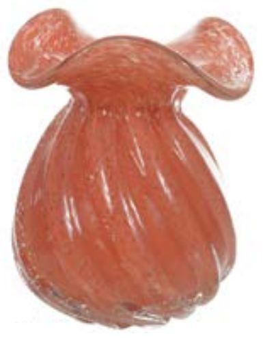 Vaso Decorativo Vidro Laranja Sólido 18cm