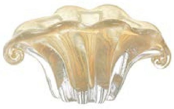 Vaso Decorativo Vidro Bege Amêndoa 10cm