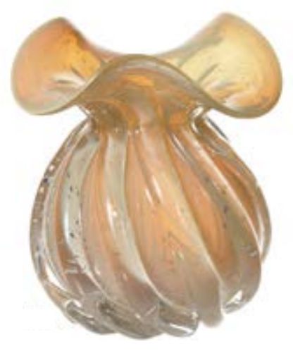Vaso Decorativo Vidro Bege Amêndoa 16cm