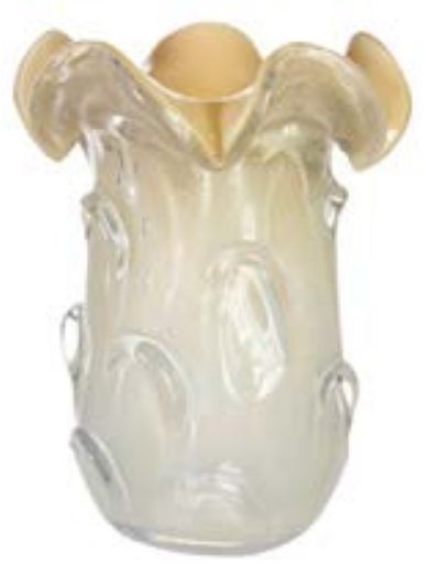 Vaso Decorativo Vidro Bege Amêndoa 18cm