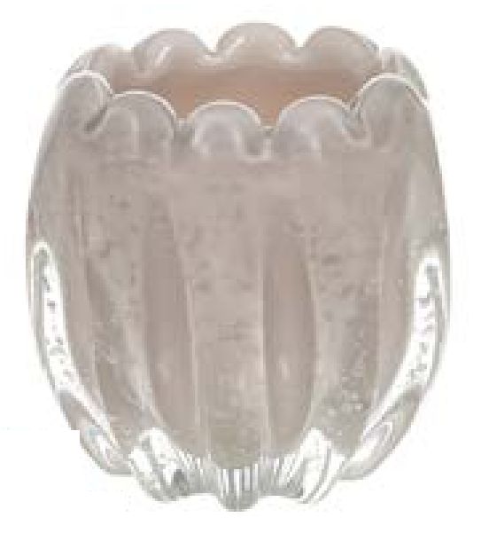 Vaso Decorativo Vidro Bege Areia 10,5cm