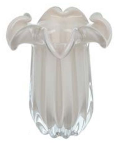 Vaso Decorativo Vidro Bege Areia 21cm